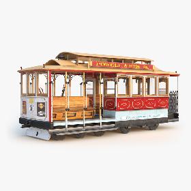 3D San Francisco Cable Car model
